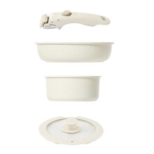Nonstick Kitchen Cookware Set with Removable Handle, Safe for Oven Use,Pots and Pans Set for All Cooking Needs