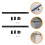 Barn Door Hardware Kit Black 2 Sets 12.2x0.8in 2