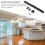 Barn Door Hardware Kit Black 2 Sets 12.2x0.8in 6