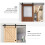 Barn Door Hardware Kit Black 2 Sets 12.2x0.8in 10