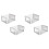 4X Shoe Storage Box, Clear Transparent Shoe Storage Boxes Hard Plastic Stackable Organiser Containers Bins White 1