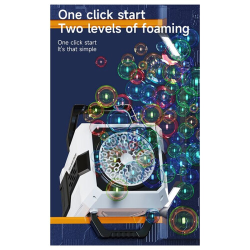 Bubble Machine, Automatic Bubble Machine with LED Lights for Indoor/Outdoor Water  Portable Bubble Machine, Party 2