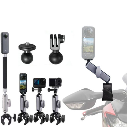 Camera Motorcycle Handlebar Mount Selfie Stick with Extension Rod for  Hero  X5  Action Camera Accessory