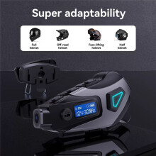 K10 Capacete de Motocicleta Intercomunicador Fone de Ouvido 5.4 FM Interfone IPx8 À Prova D'Água Moto com DVR Vídeo Display LCD