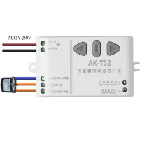 2X AC85-250V Motor-Fernschalter-Controller Projektionsleinwand Motor-Funkschalter 433 Down Stop Forwards Reverse Stop