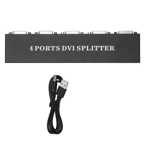 DVI Splitter 1x4 Out, 165MHz, 12bit, 10m, Aluminum 1