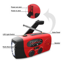 6X Led Zaklampen Handcrank Dynamo Powered AM/FM/NOAA Radio Noodredding LED Zaklamp Noodstroomvoorziening
