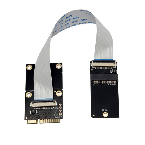 NGFF M.2 Key E Interface to  PCI-E Adapter Card Extension Cable with FPC Cable for Wifi  Module 1