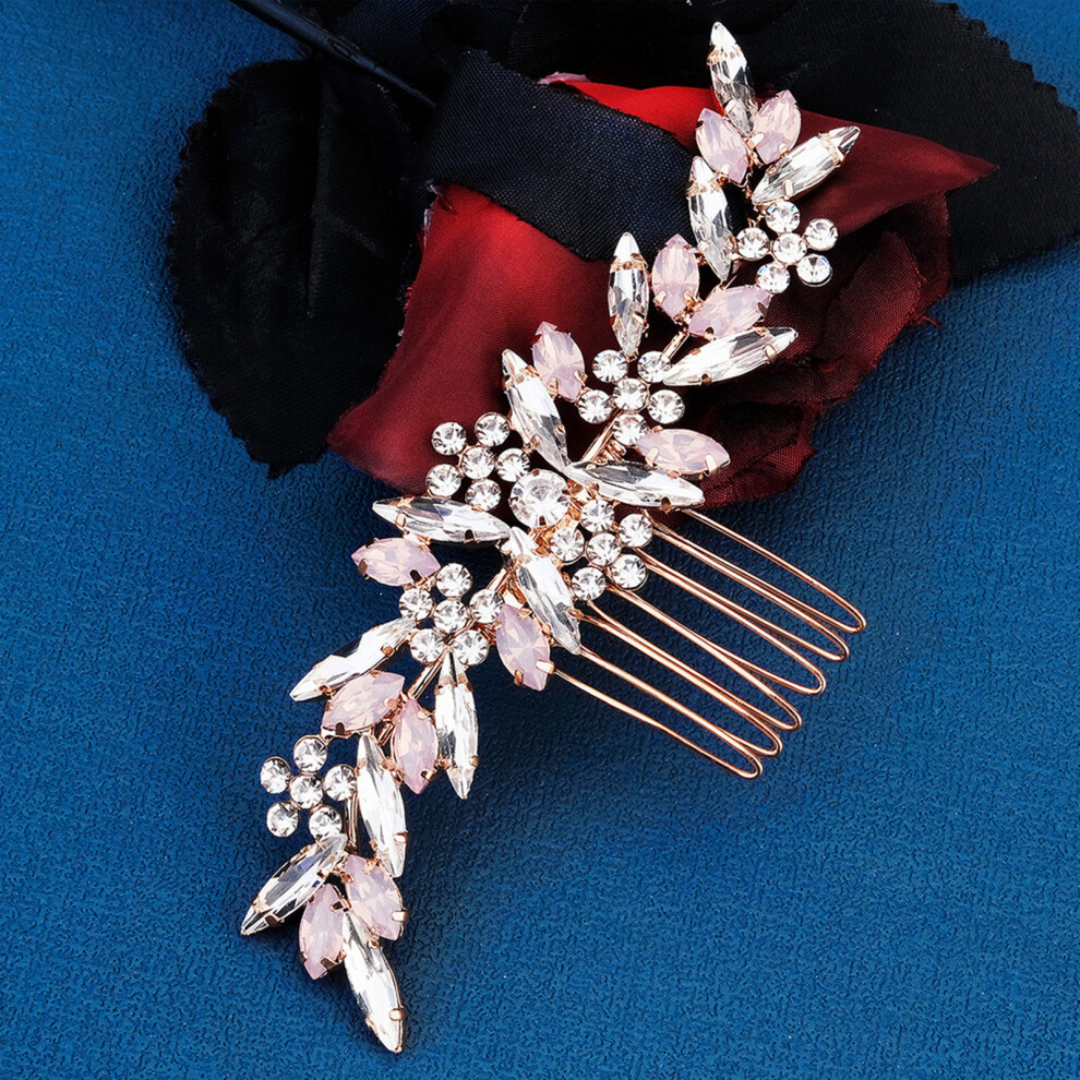 Phui-Pet-Supplies Rhinestone Tiara Comb For Wedding Hair