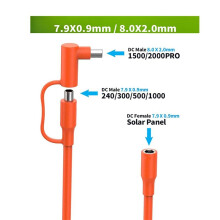 2X 12AWG Extension Cable for Solar Generators 8mm Female to Male DC7909 Solar Panel Cable with DC8020 B