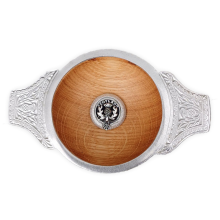 Wooden Scottish Clan Crest Toasting Quaich - MacNicol
