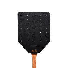 4PCS Leather Fly Swatter with Long Wood Handle Sturdy Flyswatter for Indoor and Outdoor Rustic Swatter