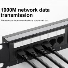 2X 24 Poorten CAT6 UTP RJ45 Patchpaneel 19 Inch 1U Kabelframe Frontplaat Rackmontage 50U Verguld, Achterzijde
