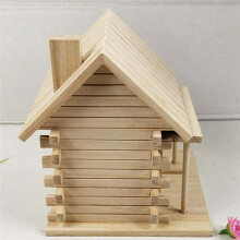 3X Bird House Wall-Mounted Wooden Nest Dox Nest House Bird House Bird Box Wooden Box Cage Decoration Garden Ornament