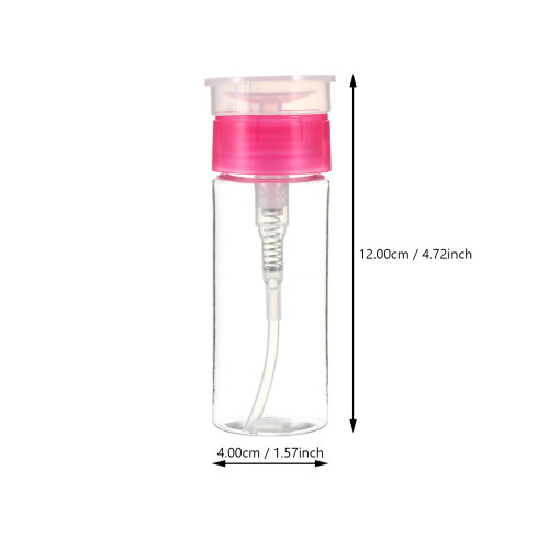 6 Pcs 100ml Push Down Plastic Nail Polish Remover Dispenser Bottles 2