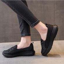 (Black, 35) Women\'s Plus Size Orthopedic Slip-On Shoes w/ Arch Support