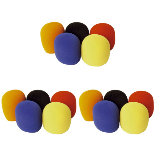 15Stk Handheld Mikrofon Windschutz, Bunte Schaumstoffhüllen, Winddicht 1