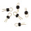 600Pcs Black Gold Tone Soldering PCB Board Breadboard Test Point Pin 2