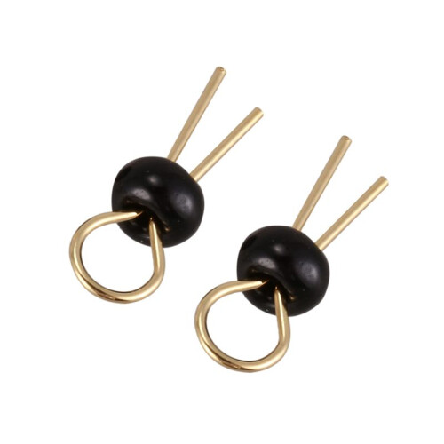 600Pcs Black Gold Tone Soldering PCB Board Breadboard Test Point Pin