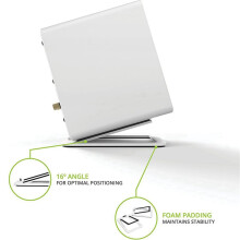 2X Desktop Speaker Stand Metal Audio Bracket Tabletop Holder for Kanto'S YU4 Active Speaker & Similar Size Speaker,White