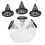 1Set Portable Black Plastic Crawfish Trap Reusable Fishing Net Cage 3
