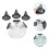 1Set Portable Black Plastic Crawfish Trap Reusable Fishing Net Cage 4