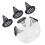 1Set Portable Black Plastic Crawfish Trap Reusable Fishing Net Cage 6