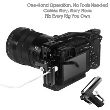 Universal Camera -Compatible Cable Clamp One Clip Lock Wire Clip 1/4" for for Video Camera DSLR Rig