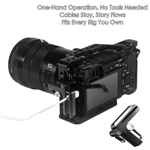 Universal Camera -Compatible Cable Clamp One Clip Lock Wire Clip 1/4" for  for  Video Camera DSLR Rig