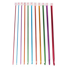 11 Stueck 10.6 " Multi-Farbe Aluminum TUNISIAN AFGHAN Haekelnadel Stricken Nadel Set 2-8mm