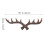 Raindrops Deer Hook Vintage Key Holder Dark Brown 1pack 2