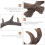 Raindrops Deer Hook Vintage Key Holder Dark Brown 1pack 6