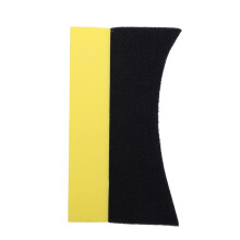 15X Professional Automotive Car Wheel Washer Tyre Tire Dressing Applicator Curved Foam Sponge Pad Black+Yellow