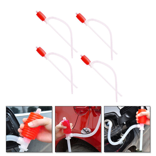 4Pièces Manuelle Rouge En PP Pour Transfert Huile Et Eau 2