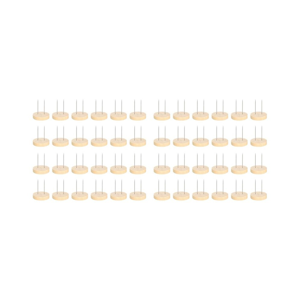 48Pcs Crochet Doll Stand Double Steel Needle Doll Stand Animal Doll Toy Wooden Base Support Action Figure Stand 4711612187718