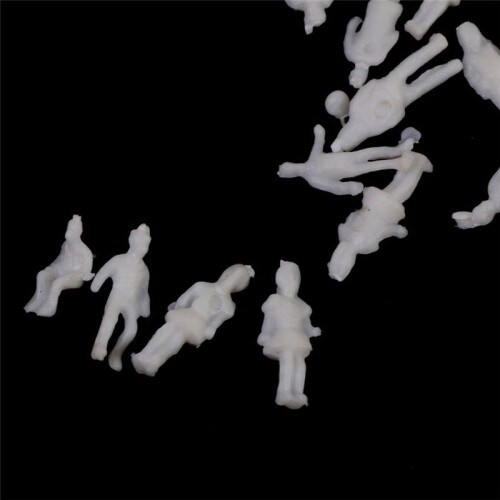 Model People Figures Scale 1:200 Approx.200Pcs White Assorted Style 1