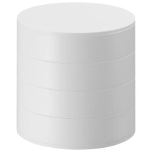 Scatola Portaoggetti Girevole Multistrato per Scrivania, Accessori per Capelli, Gioielli, Trucchi, Antipolvere, con Coperchio B