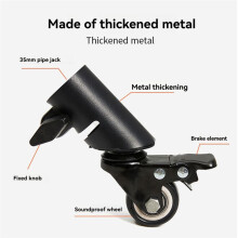 35mm Sliding Casters Wheel Universal Roller Slider Portable Rotation Swivel Wheels for Universal Speaker Bracket
