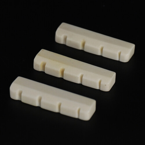 Bass Bone Bridge Saddle Y Nut para 4 String Bass Guitar Pack de 6 1