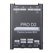 Ny PRO D2 Dual-Channel 6.5 XLR Mixer Ljudisolator Ström Ljud Brus Mikrofon Common Ground Filter 20Hz -20kHz