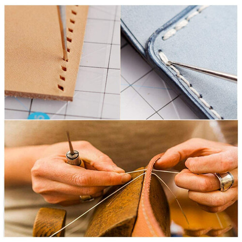 Leather Working Tools and Supplies with Tool Box Perfect for Stitching Punching Cutting Sewing Leather  Making