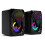 2X X2 Computer Speakers with Subwoofer for PC Desktop Computer LED Lighting Home Theater System USB Wired Sound Box 2