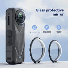 Für X5 Objektivschutz, Abnehmbarer Kameraglas-Schutzspiegel für Insta 360 X5, Kratzfestes Zubehör