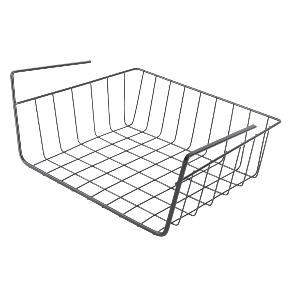 Under-Shelf Storage Basket, Iron, L, Black 9311393715671