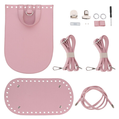 1Set Kit Per Realizzare Zaino Rosa in PU Con Per Cucito 2