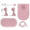 1Set Kit Per Realizzare Zaino Rosa in PU Con Per Cucito 4