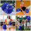 2Pièces Pompons Cheerleader Pe Multicolores Accessoires Reutilisables 8