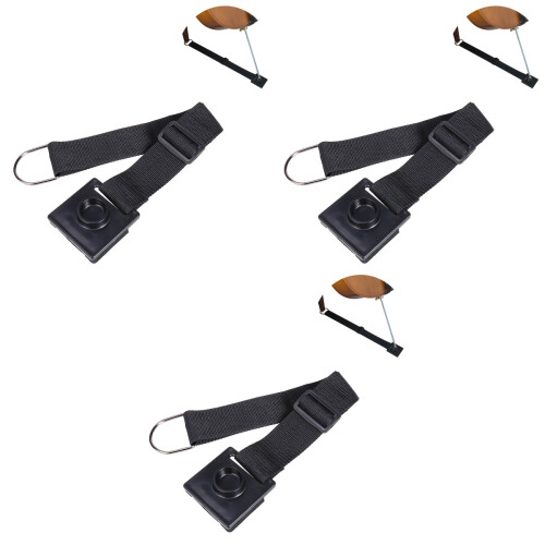 3Pièces Support Pied Violoncelle Noir Ajustable Antidérapant Stable 2