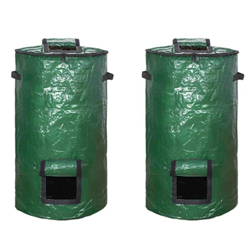 2X Compost Bin Bag, Fermentation Sealable Compost Bucket Garden Leaf Waste Compost Bag