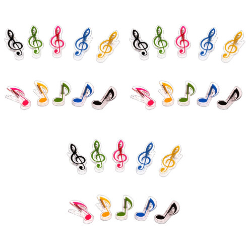 30Pièces Pinces Pratiques En PP Multicolores Pour Partition Piano 2